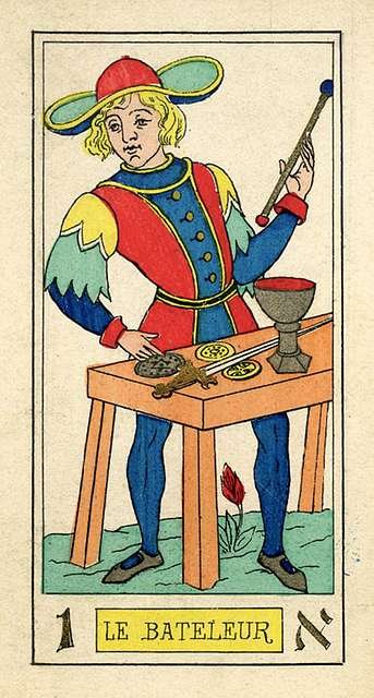 Le Bateleur dans le tarot de Marseille